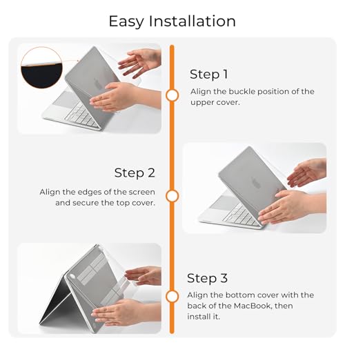 EooCoo Crystal Clear MacBook Neo 13-inch 2026 Case Scratch Resistant Slim Cover