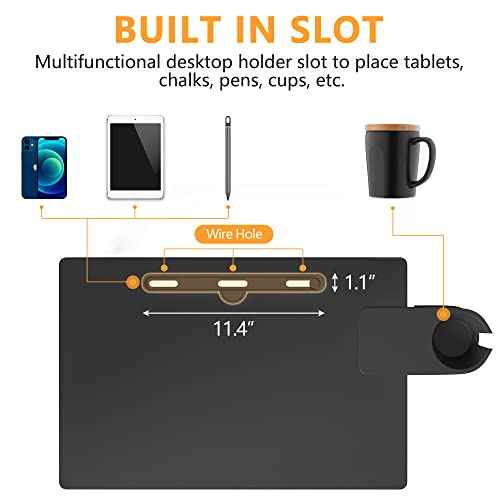 Klvied Small Standing Desk Adjustable Height, Portable Treadmill Desk, Mobile Table Ideal for Laptops and Tablets, Black