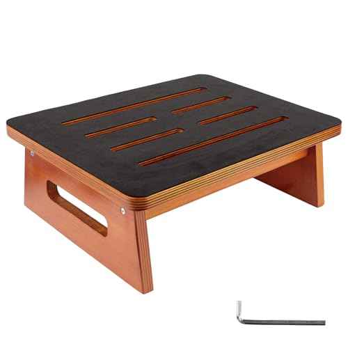 Landrip Step Stool for Adults Seniors with Non-Slip Rubber Stepping Surface, Heavy Duty Wooden Step Stool, Bed Steps for High Beds, Bathroom, Bedroom, Kitchen & Kids Bedside Support