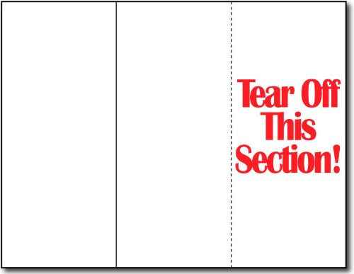 65lb White Tri-fold Brochure Paper w/Tear Off - 250 Brochures - Desktop Publishing Supplies, Inc.™ Brand
