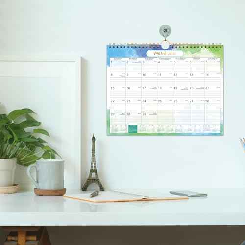 2026 Calendar - 2026 Wall Calendar 12 Months, from Jan.2026 - Dec.2026, Calendar 2026, Monthly Calendar with Julian Date, 11 x 8.5 in, Twin-Wire Binding, Great for Hanging on The Wall, Color Design