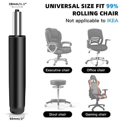 Office Chair Cylinder Replacement,Heavy-Duty Highest End Class 4 Hydraulic Pneumatic Piston, Universal Size Fits Most Chairs