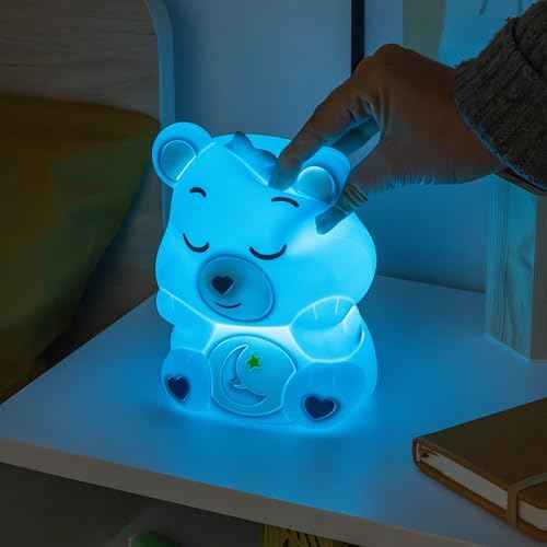 Care Bears Bedtime Bear SquishyGlo Silicone Light, Officially Licensed Lamp for Kids, Teens, Adults, Girls, Women, Cordless & Rechargeable Bedroom D?cor, Collectible Pop Culture Gift | Paladone