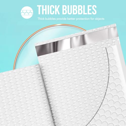 Fuxury Bubble Mailers 12x15" White Padded Envelopes 25 Pack large bubble mailer Strong Adhesion Padded Mailer,Self-Seal Bubble Envelope for Mailing Small Business,Magazine, Clothing.
