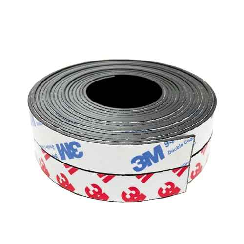 2 Rolls Magnetic Tapes, Flexible Magnet Strips with 3M Adhesive Backing, 10 Feet x 0.5"W Each Roll for DIY, Crafting, and Organizational Projects.