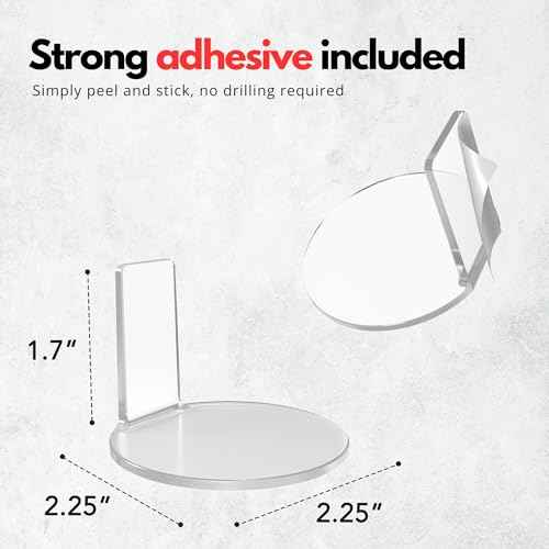 Modern JP Adhesive Display Shelf for Funko Pop Figures (32-Pack) ? Pop Shelf Wall Display ? Action Figure Stand ? Easy Adhesive Install ? Clear