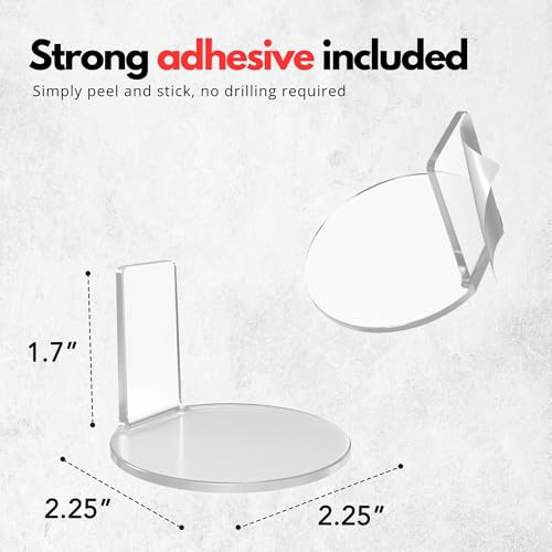 Clear 8-Pack Adhesive Display Shelves for Funko Pop Figures – Wall Mount Shelf