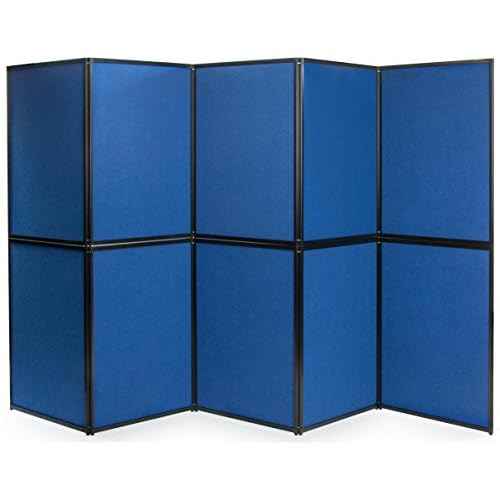 Trade Show Presentation Board, 10 Panels, Double Sided, with or Without (3) 150W Lights, Hook & Loop-Receptive