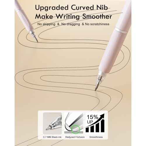 Gel Pens, 6 Pcs 0.7mm Quick Dry Black Ink Pen, Cute Ergonomic Fine Point Smooth Writing Pens, Back to School Office Supplies Fun Aesthetic Pastel Journaling Pen Gifts for Girl Student Women