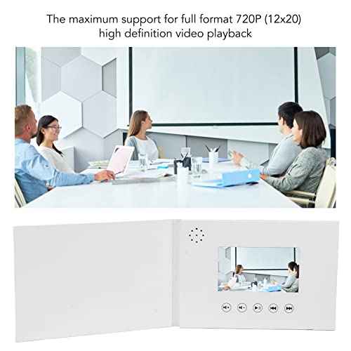 Video Greeting Card, Electronic Greeting Card with LCD Screen, 128M Memory Video Brochure for Father Day Mother Day Christmas Anniversary, Thanks Cards Rechargeable (4.3 Inch)