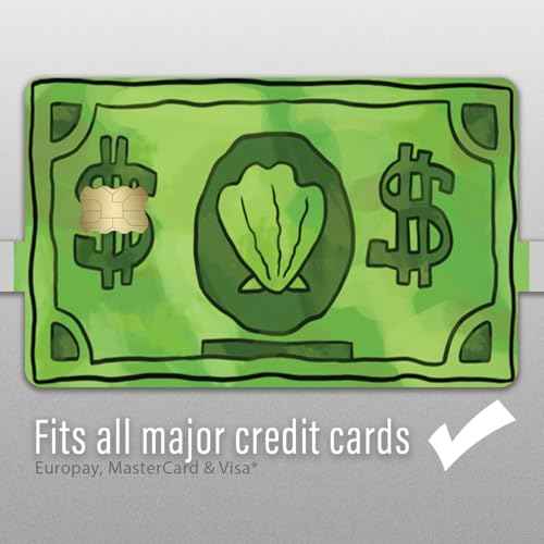 Credit Card Skin Sticker Cover Decal Wrap 3-Pack ? Funny Sea Bucks Currency Design ? Durable Vinyl Stickers for Cards - CCS006