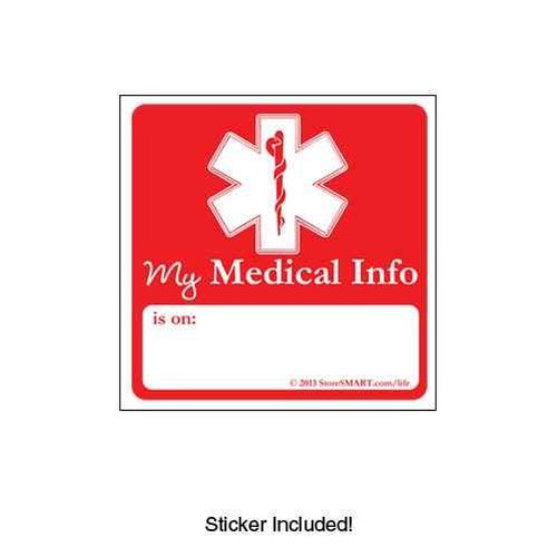 StoreSMART® - Vial of Life 10-Pack - Magnetic Easy Open - Magnetic Back - Red - VOLMCP502MB-R-10