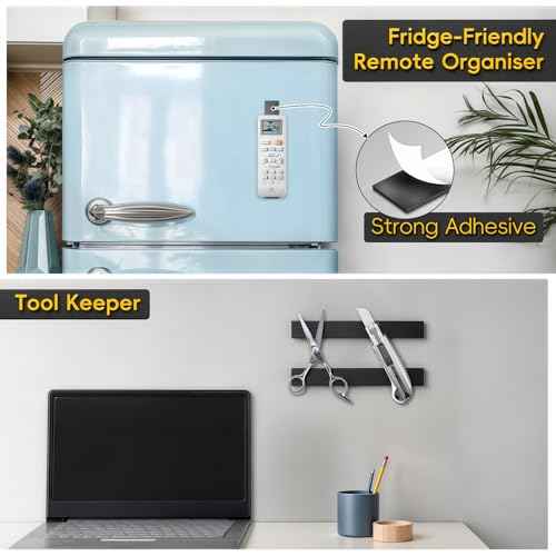 Magnetic Strips Self Adhesive,6 Pack 6" x 1" (150 x25 x 2 mm) Sticky Back Magnet Tapes, Flexible Durable Magnet Stickers for Classroom Office Kitchen, Fridge, DIY, Crafts