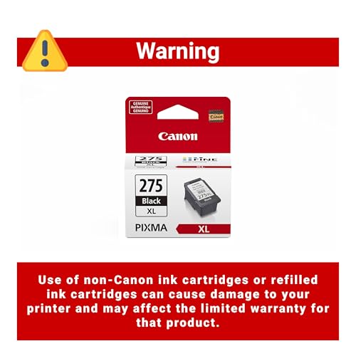 Canon PG-275 XL Black Ink Cartridge 1 Count for Pixma TS3520/TS3720