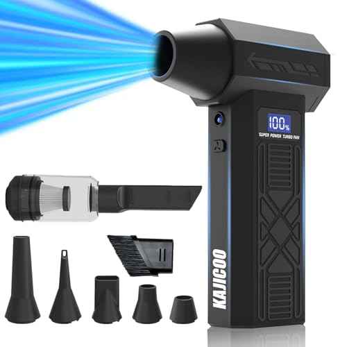 Compressed Air Duster-130000RPM Super Power Electric Air Duster, 4-Gear Adjustable Mini Blower with Type-C Fast Charging, Dust Blower for Computer, Keyboard, House, Outdoor and Car