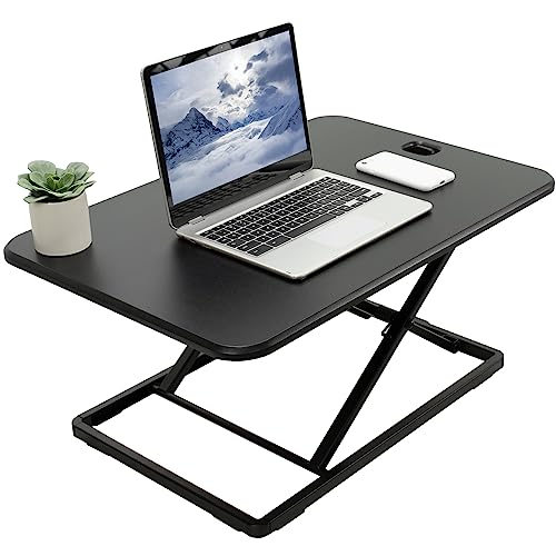 VIVO 26-Inch Black Single Top Standing Desk Converter | Ultra-Slim Riser
