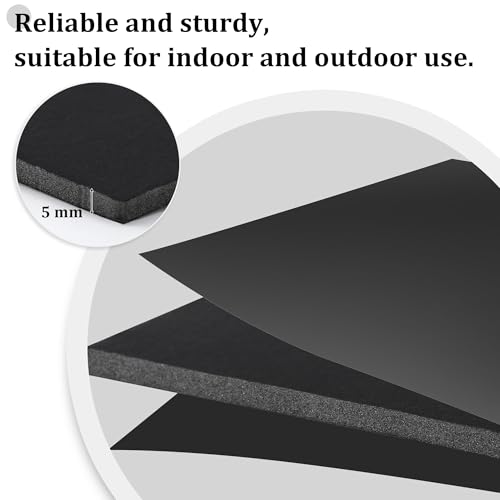 Elcoho 4 Pack Black Foam Boards 20 x 30 Inch Thick Double-Sided Poster Boards for Crafts & Projects