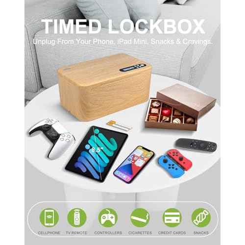 ySky Safe Timed Lock Box, Phone Lock Box with Timer Unplug from Phones,Video Games,Social Media,Snacks&Cravings,Self-Control Lockable Storage Box, Phone Locker Time Locking Container for Better Habits
