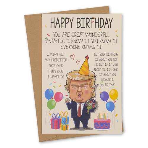 Funny Birthday Card for Men, Women ? Hilarious Gag Gift for Dad, Mom, Husband, Wife ? Unique Birthday Gift Idea for Him or Her