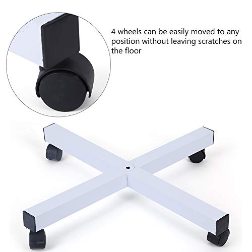 Magnifying Floor Lamp, 5X Glass Lens LED Magnifier Light Rolling Floor Standing Salon Beauty Skincare Tattoo Manicure Equipement with Adjustable - White