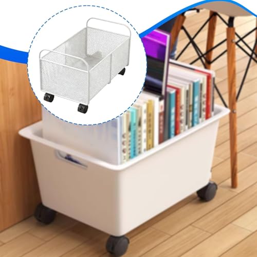 AFXGUSD White Rolling File Cart Under Desk Storage, Compact Office/Home Organizer