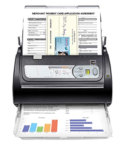 Plustek PS188 High-Speed Duplex Document Scanner 30 PPM with 50-Sheet Feeder