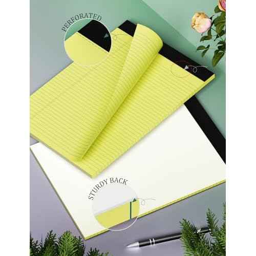 24 Pack Yellow Legal Pads 8.5 x 11 Letter Size Lined Writing Note Pads Yellow Paper Pads 8.5 x 11 College Ruled Legal Pad Writing Paper Tablets 8.5 x 11 Pads 30 Sheets Per Yellow Lined Legal Notepads