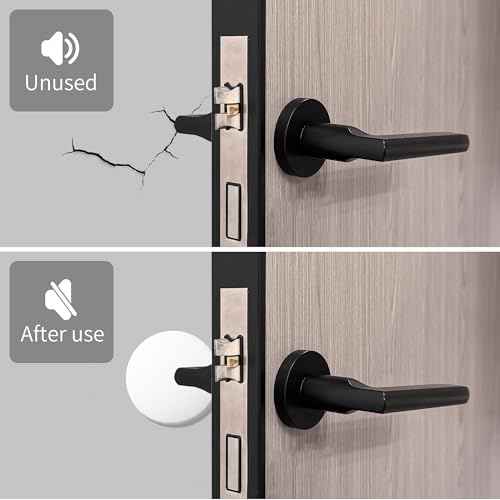 Door Stopper - 1.57" White Door Stoppers for Wall (12 Pack), with Heavy-Duty Adhesive - Wall Protector & Shock-Absorbent Protectors from Door Knobs - Prevents Scratches on Walls & Doors