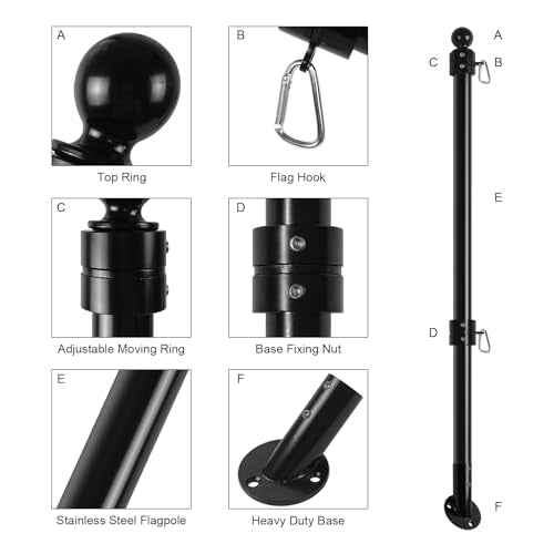 Open Wall-Mounted Flag, Double-Sided Open Flag with Pole and Mounting Kit, Three-ply Hanging Open Signs for Business Flags Vintage Style (Black-B, 27")