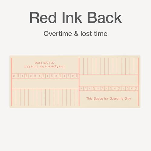 TOPS 3-3/8 x 8-1/4 Inch Weekly Time Cards, 2-Sided, Named Days, Manila, Green/Red Print, 500 Pack