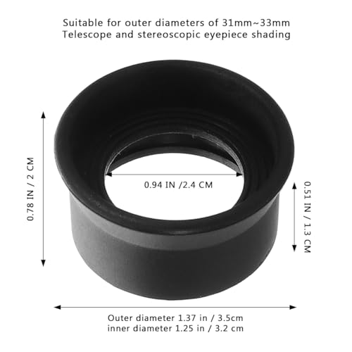 2Pcs Rubber Eyepiece Protectors for Binoculars & Microscopes Eye Guards