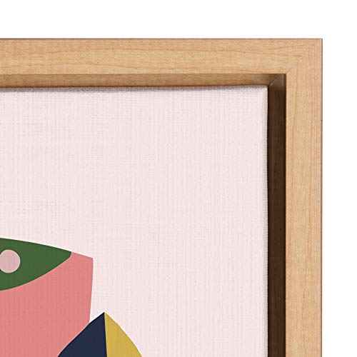 Kate and Laurel Sylvie Myriam's Garden Framed Canvas Wall Art by Myriam Van Neste, 18x24 Natural, Nature-Inspired Wall Decor