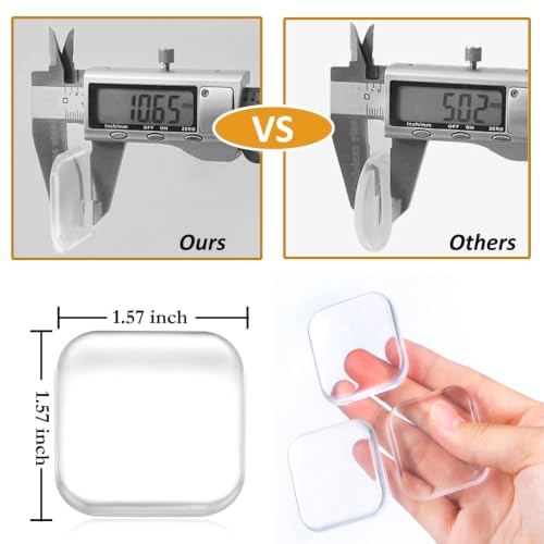 Bovinde Transparent Door Stopper Wall Protector 6 Pack – Self-Adhesive, Shock Absorbent Bumpers
