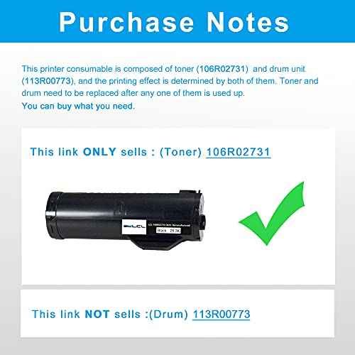 LCL Remanufactured 3610 3615 Black Toner Cartridge 106R02731 Replacement for Xerox Phaser 3610 3610V 3610DN 3610DNW WorkCentre 3615 3615V 3615DN 3615DNW DocuPrint M455 M455DF P455 P455D (25,300 Pages)