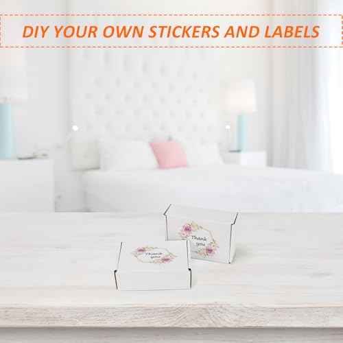 HORLIMER 6x4x2 inches Shipping Boxes Set of 75, White Corrugated Cardboard Box Literature Mailer