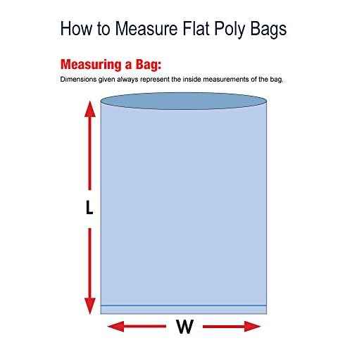 Aviditi 6" x 12" Flat Open Top Clear Plastic Poly Bags for Party Favors, Gifts, Parts, Storage, Packaging, and More, 1.5 Mil (Case of 1000)