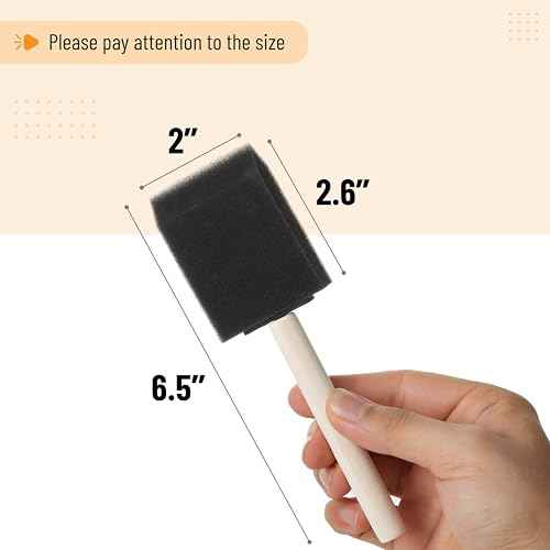 Bates- Foam Paint Brushes, 2 Inch, 16 Pack, Sponge Brushes, Sponge Paint Brush, Foam Brushes for Painting, Foam Brushes for Staining, Paint Sponges, Foam Brushes for Mod Podge Brushes