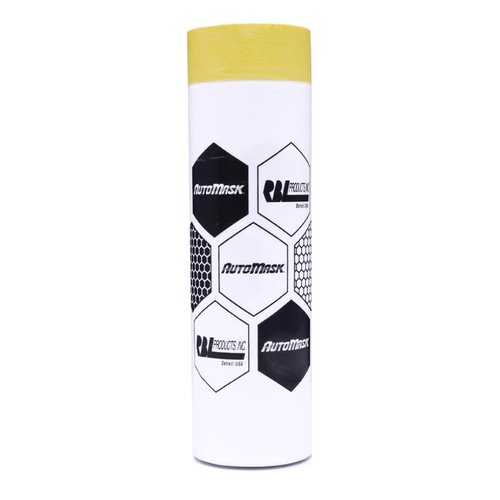 RBL 109 AutoMask 72” x 115’ Refill Roll – Pre-Taped, Lint-Free, Waterproof, Anti-Static Paint Masking Film – Heat & Solvent Resistant