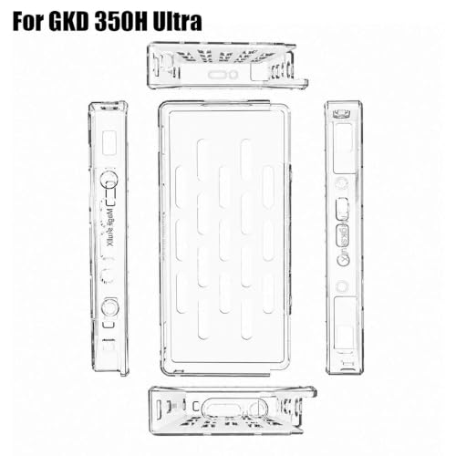 Clear TPU Protective Case for GKD 350H Ultra Console - Shockproof & Heat Dissipation, One Size