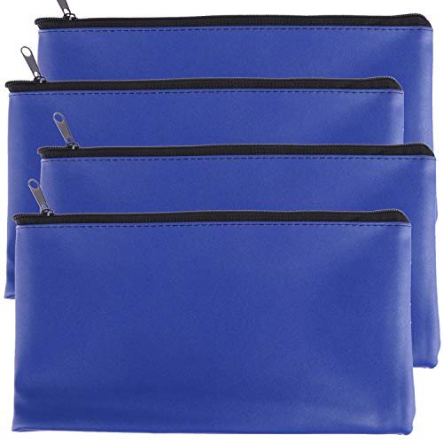Tongnian Blue Bank Bag Money Pouch Leatherette 4-Pack 11x6in