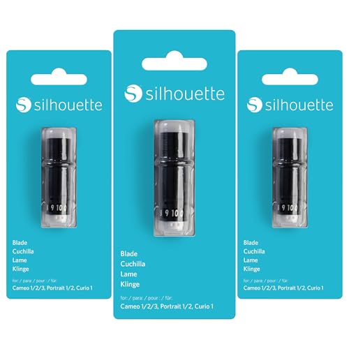 Silhouette Replacement Blade 3 Pack for Cameo, Portrait & Curio Machines - Compatible with All Versions