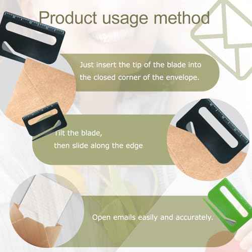 6Pcs Letter Opener£¬Letter Opener Envelope Slitter with Concealed Blade, Scale and Magnifying Glass£¬Suitable for Office Workers and Students to Open Envelopes.