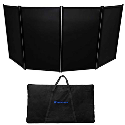 DJ Event Facade 4-Panel Booth with White and Black Scrims - Portable & Expandable
