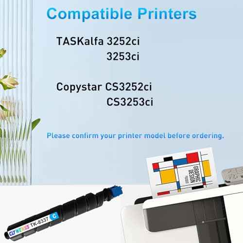Compatible TK-8337C Toner Cartridge Replacement for Kyocera TK-8337C TK8337C TK8337 TK-8337 Works for Taskalfa 3252ci 3253ci CS3252ci CS3253ci Printer (Cyan, 1-Pack)