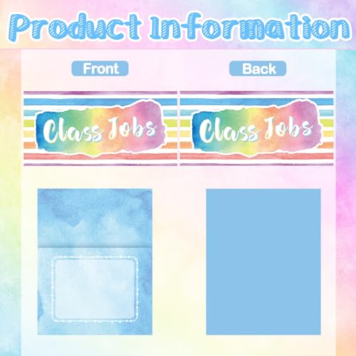 Watercolor Classroom Jobs Bulletin Board Set with 75 Pieces - Teacher Decor