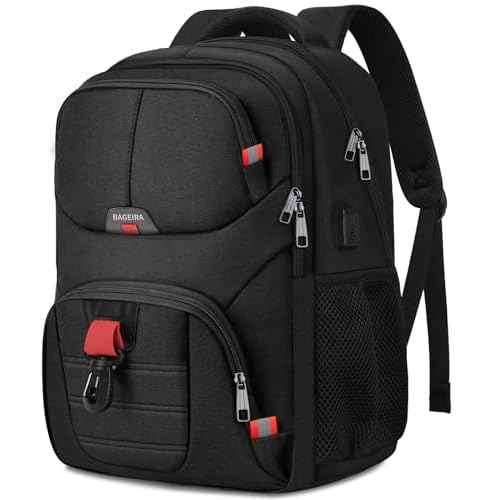 Black Backpack for Men Women, School Backpack for Boys Girls Teens, Backpacks for School, College Back Pack, Book Bag, Water Resistant Bookbag, Business Work Travel mochilas para hombres