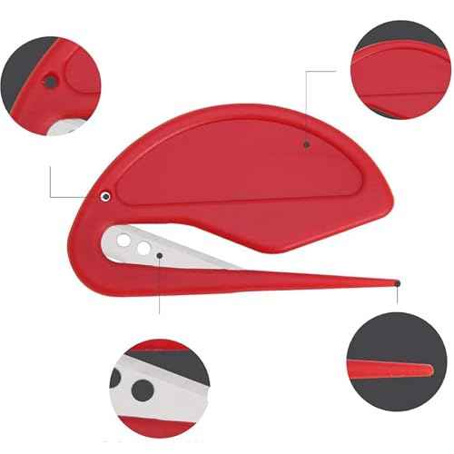 Mini Letter Opener - 6 Pcs Durable Plastic Envelope Opener - Manual Envelope Slitter for Home Office and School