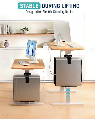 TOPSKY Under Desk PC Mount 50 lb Capacity for Standing Desks - No Drill
