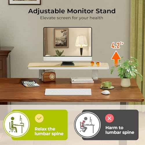 3 in 1 Clamp-on 22"¡¿7.5" Desk Extender, Heavy-Duty Side/Top Desk Organizer Shelf, Adjustable Desktop Storage for Office Accessories, Monitor and Laptop Riser, Baffle Included