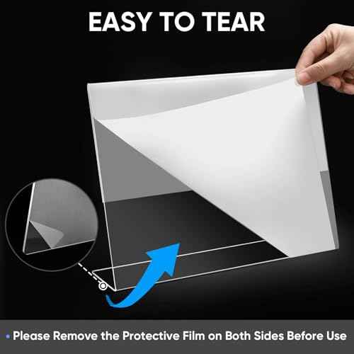 TICONN 11 x 8.5 Acrylic Sign Holder, L Shape Clear Sign Stand for Displaying, Plastic Paper Holder for Office, Store, Restaurant (Horizontal 12 Pack)